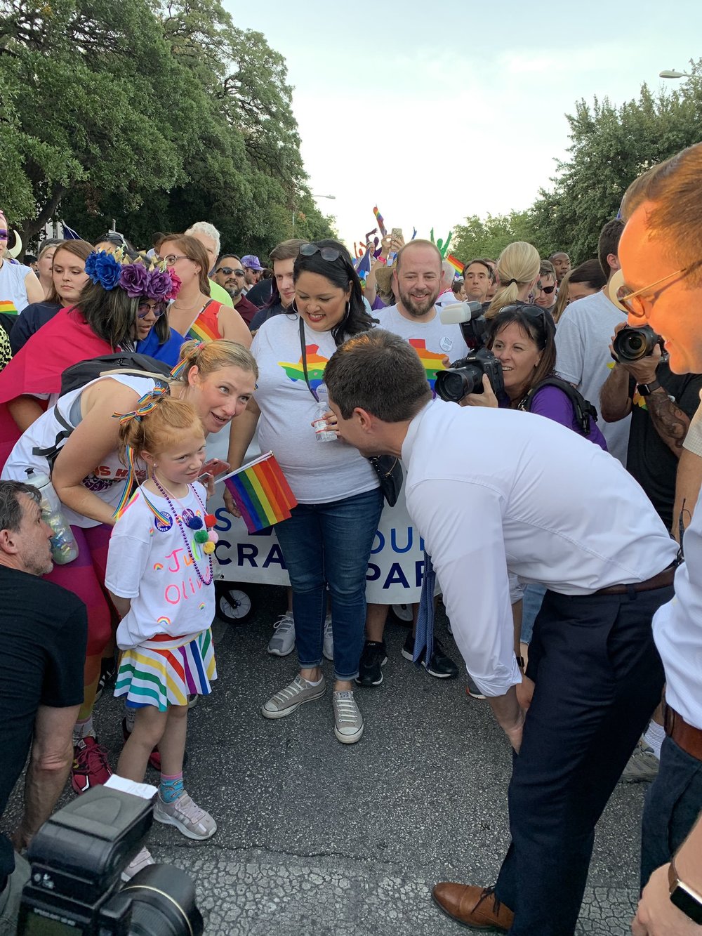  Pete Buttigieg at the Austin Pride Parade, Posted on Twitter by Ninasophia81 