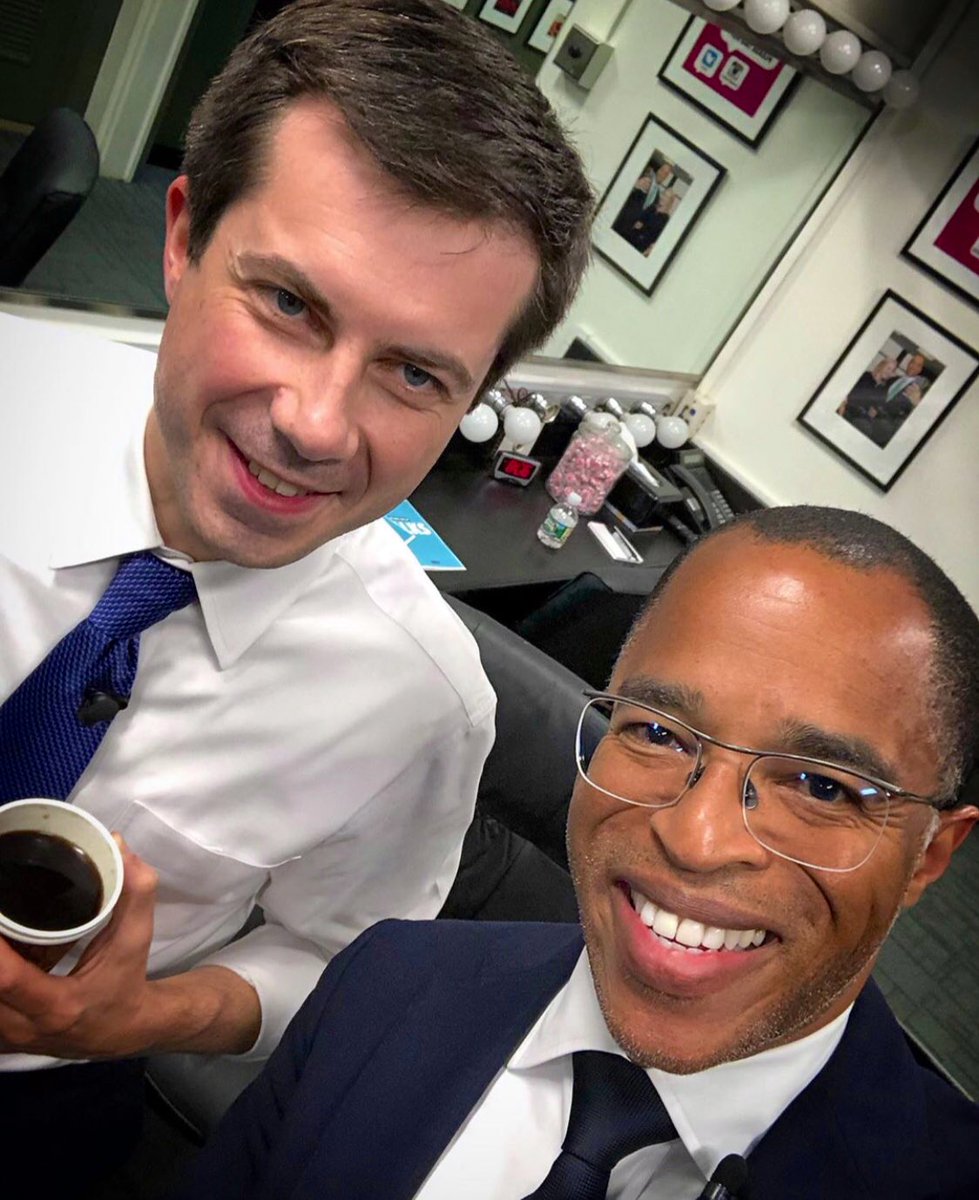  With Jonathan Capehart around their interview on May 22, 2019. 
