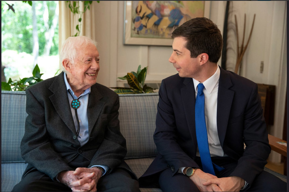  Pete and Chasten visited Jimmy Carter’s church in Georgia., May 2019 