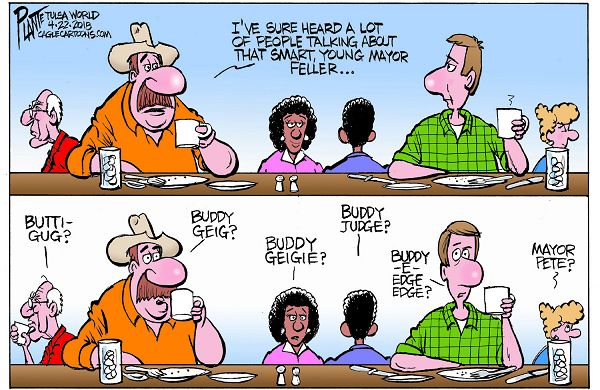 Bruce Plante Cartoon: Mayor Pete Buttigieg