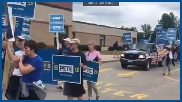 Short video of the Pete signs in the Milford NH parade. Posted by Kevin Donohoe.  (LINK)