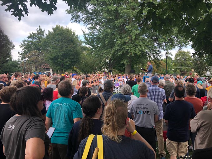 Posted by Ben Halle  (LINK) . Quite the crowd in Iowa City!